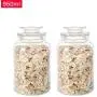 Réservoirs Cylindriques de Rangement en Verre Étanches pour Cuisine : Conservateurs d'Aliments, Thé, Lait en Poudre, Bonbons (950ml x2) Réservoirs Cylindriques de Rangement en Verre Étanches pour Cuisine : Conservateurs d'Aliments, Thé, Lait en Poudre, Bonbons (950ml x2)