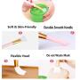 Lemoncy 4 pc Silicone Facial Mask Brush Makeup Applicator Brush Hairless Mask Mud Brush Tools Mask Applicator Makeup Cosmetic Brush for Facial Eye Mask DIY Needs (4 pc)