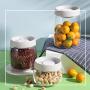 Vacuum Seal Food Storage Container Airtight Set, UPRA Clear Plastic Canisters Sets for Kitchen with Airtight Lids, 3 Pieces BPA Free, for food, snacks, cereal,sugar, flour, coffee