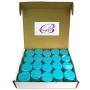 40 leere 10g (0,35 oz) Kunststoffbehälter mit Deckeln für Lippenbalsam, Salben, Cremes, Kosmetik, Nageliniment, Strasssteine, Kräuter, Gewürze – BPA-frei (Türkis-Deckel)