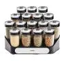 Spice Rack, Kitchen Food Grade Glass Seasoning Box Storage Large Capacity Kitchen Supplies Seasoning Jar Set Kitchen Storage Rack (Color : Silver, Size : One size) Spice Rack, Kitchen Food Grade Glass Seasoning Box Storage Large Capacity Kitchen Supplies Seasoning Jar Set Kitchen Storage Rack (Color : Silver, Size : One size)