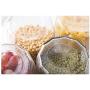 Kitchen storage tank, glass transparent food jar, sealed grain jar with lid