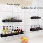 Spice Rack Wall Mount Single With Protection Railing Stainless Steel Shelf Organizer Tray Holder Herb Jar Container For Kitchen Bathrooms Cupboard Pantry Cabinet Storage (Size : 40cm)
