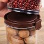 Plastic sealed cans bottle transparent storage tank with lid seasoning jar kitchen grain cereals snack storage box mx6201053,570ml-green