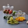 Glass Bowls Stackable Heat Resistant Thick Straight Glass Transparent Salad Bowl Innovative Dessert Fruit Box with Lid Grain Jar, Dishware safe