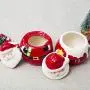 Yagaga Zucker Salz Pfeffer Gewürzbehälter, Weihnachts Keramik Gewürzbehälter Weihnachts Küchen Dekoration, Kreativer Weihnachtsmann Keramik Behälter (Geschenk)