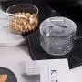 Nordic Glass Storage Jar with Lid Kitchen Coffee Beans Sugar Can Chic Kitchen Seasoning Jars Scandinavian Fresh Fruit Container Large Glass Storage Containers With Lids