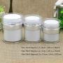 EOPER Airless Pump Jars 15/30/50ML, 3 Pieces Empty Refillable Cosmetic Air Pump Jars Bottles Airless Lotion Cream Sample Containers Makeup Vials Accessories Leak-Proof DIY Travel White