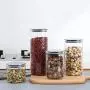 Bouteilles en verre étanches, contenants de cuisine résistants à l'humidité, pour le stockage d'épices/pâtes/avoine/thé en fleurs Bouteilles en verre étanches, contenants de cuisine résistants à l'humidité, pour le stockage d'épices/pâtes/avoine/thé en fleurs
