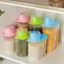 LUYANhapy9 Food Storage Jar Canister, 1.9/2.5L Transparent Food Grain Dispenser Plastic Storage Box Case Sealing Can Container Blue 2.5l LUYANhapy9 Food Storage Jar Canister, 1.9/2.5L Transparent Food Grain Dispenser Plastic Storage Box Case Sealing Can Container Blue 2.5l