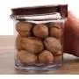 Plastic sealed cans bottle transparent storage tank with lid seasoning jar kitchen grain cereals snack storage box mx6201053,570ml-green