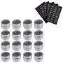Magnetic Spice Jar Set With Stickers Stainless Steel Spice Tins Spice Storage Container Pepper Seasoning Sprays Tools (16)