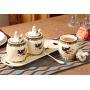 Mini Spice Jars European ceramic seasoning jar three-piece suit combination creative kitchen supplies