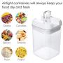 Airtight Food Storage Containers, Vtopmart 7 Pieces BPA Free Plastic Cereal Containers with Easy Lock Lids, for Kitchen Pantry Organization and Storage, Include 24 Labels