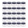 Aenoyo 50PCS Plastic Cosmetic Sample Empty Container, Tiny Makeup Sample Container, Cosmetic Jars, Makeup Plastic Jars for Travel, Sample, Small Crafts Storage (20g, Black)