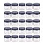 Aenoyo 50PCS Plastic Cosmetic Sample Empty Container, Tiny Makeup Sample Container, Cosmetic Jars, Makeup Plastic Jars for Travel, Sample, Small Crafts Storage (20g, Black)