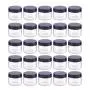 Aenoyo 50PCS Plastic Cosmetic Sample Empty Container, Tiny Makeup Sample Container, Cosmetic Jars, Makeup Plastic Jars for Travel, Sample, Small Crafts Storage (20g, Black)