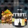 Jars & Boxes - 6cs Set 360 Rotating Spice Jar Rack Cruet Salt Pepper Storage Organizer 100ml - Jars Boxes Bottles Jars Boxes Kitchen Spice Rack Plastic Salt Shaker Condiment Storage Maso