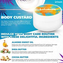 HideAWAY Whipped Body Custard - Creamy Skin Moisturizer that Smells Amazing - Shea Butter, Cocoa Butter, Almond Oil - Vanilla Caramel 200g (7oz)