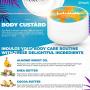 HideAWAY Whipped Body Custard - Creamy Skin Moisturizer that Smells Amazing - Shea Butter, Cocoa Butter, Almond Oil - Vanilla Caramel 200g (7oz)