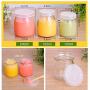 6 Jars Yoghurt Jars pudding Jar with Lid Yogurt Glass with Plastic Cap Replacement Glass Jars for Yogurt Maker Yogurt Glass with Plastic Cap PE CAP 100ml 150ml 200 ml (7.0 oz - 6 jars)