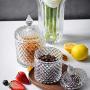 Onepine 300ml Glass Candy Chocolate Snack Jar, Crystal Glass Food Storage Jar with Lid