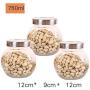 Glass Storage jar Lids, Versatile Mason Sealed jar Transparent Storage Containers Herbs Pot for Kitchens Home-B