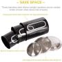 FC Stainless Steel Canister Sets with Anti-Fingerprint Lid and Visible Window, Cereal Container Set of 3 (Black)
