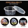 Slime Jars With Lids - 40 Pack Slime Containers, Leakproof Clear Plastic Foam Ball Storage Containers with Lids for 2 oz Slime