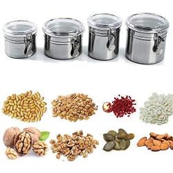 Multifunctional Stainless Steel Sealed Cans Storage Box Tea Tobacco Storage Food Jars Preservation Bottle Kitchen Tools,10X7.5Cm