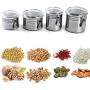 Multifunctional Stainless Steel Sealed Cans Storage Box Tea Tobacco Storage Food Jars Preservation Bottle Kitchen Tools,10X7.5Cm
