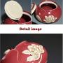 Food Storage Container,Tea Cans, Ceramic Large, Moisture-proof Sealed Cans, Household Coffee, Herbs, Candy, Chocolate Storage Tanks (Color : Red)