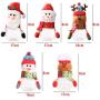 Christmas Candy Jar, Cute Colorful Elk/Santa/Snowman Clear Chocolates Jar Sweet Storage Bottlem, Gift for Children Kids