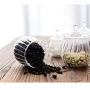 Goquik Transparent Heat-resistant Glass Tea Can Coffee Pot Storage Bottle Candy Jar Snack Cans With Lid (Size : 6.5cm9cm)