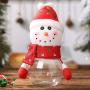 Child Kids Portable Decorative Christmas Storage Bottle Theme Party Candy Jar Chocolates Santa Exquisite Colorful Biscuit Kangsanli (D)