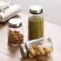 Glasbehälter, luftdicht, Küchen-Lebensmittelbehälter, zum Aufbewahren von Gewürzen/Pasta/Hafer/Blütentee