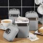Swan SWKA1020GRN Set of 3 Retro Storage Canisters, Grey