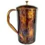 Rastogi Handicrafts gestrichelter Kupferwasserkanne/Pitcher 1500 ml (Mix Design)