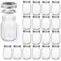 KAMOTA Mason Jars 16 oz With Regular Lids and Bands, Ideal for Jam, Honey, Wedding Favors, Shower Favors, Baby Foods, DIY Magnetic Spice Jars, 18 PACK, 20 Whiteboard Labels Included