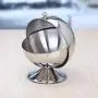 Stainless Steel Kitchen Spherical Sugar Bowl Seasoning Bottle Spice Tank Can Flip