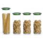 Bohemia Cristal Storage Container Glass 4-Piece Set Green