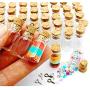 24PCS 16x23mm Clear Mini Small Tiny Glass Bottles Jars Vials with Wood Corks Top for Message Accessories Storage Arts Craft DIY Decoration Samples Blood Wishing Drifting(1ml)