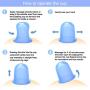 Cupping Therapy Set for Cellulite Massage - Silicone Suction Cup - Cellulite Remover for Body Vacuum Massage - Chinese Acupuncture Anti-Aging Wrinkle Reducer (2 Cups, Blue)
