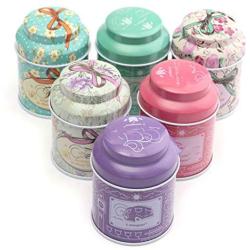 Fresh Style Candy Sealed Cans Box Flower Design Metal Sugar Coffee Tea Tin Jar Container Random Color