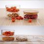 HIZLJJ Stackable 200ml 3-layer Food Storage Containers with Airtight Lid, Glass Storage Jar for Pasta, Tea, Coffee, Cookies, Snacks (Color : Style A)
