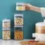 m?kvfa Plastic Cereal Dispenser Storage Box Kitchen Airtight Food Grain Rice Container Capacities of Rice Perfect for Flour, Sugar, Baking Supplies (520ML)
