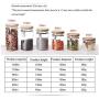 6 Size Snap-on Glass Storage Tanks Groceries Borosilicate Sealed Cans Jar Storage Bottle Tank of Glutinous Honey Food Sealed Cans Milk Powder Fruit Kitchen Supplies Food Storage Tank 450ml To 1200ml