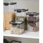 Sealed Can Transparent Plastic Bottle Modern Snacks Candy Plate Candy Jar Creative Candy Storage Cans With Lid Storage Tank Creative Sugar Cans Plastic Storage Tank Ornaments (Size : L)
