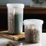 KyStudio Rice Beans Stoarge Jar With Seal Cover 4 Lattices Refrigerator Food Preservation Container Plastic Kitchen Storage Box KyStudio Rice Beans Stoarge Jar With Seal Cover 4 Lattices Refrigerator Food Preservation Container Plastic Kitchen Storage Box
