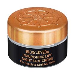 BIOAYURVEDA Nourishing Lift Night Face Cream| Organic Facial Moisturizing Cream, Brighten & Lift All Type Skin, Firmer Tone| Diminishes Wrinkles, Fine Lines, Sagging, Blemishes, Age Spots(0.7 Oz)